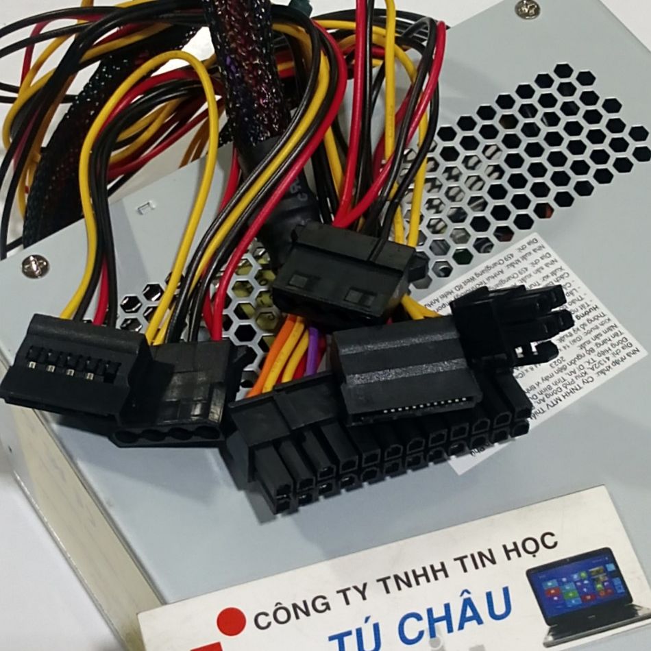 Nguồn máy tính 500W, Quạt 12Cm, nguồn 24 Pin,CPU 8 Pin (4+4 Pin), 2 Sata / Arrow Chính hãng