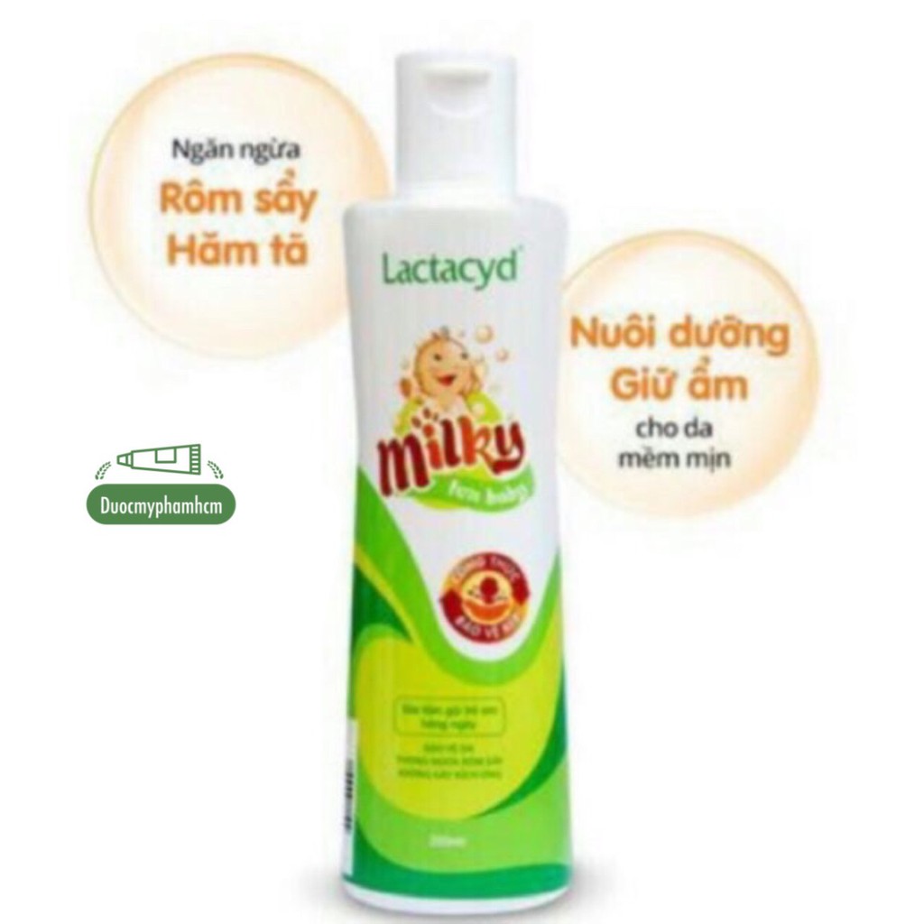 Sữa tắm gội trẻ em lactacyd milky 250ml