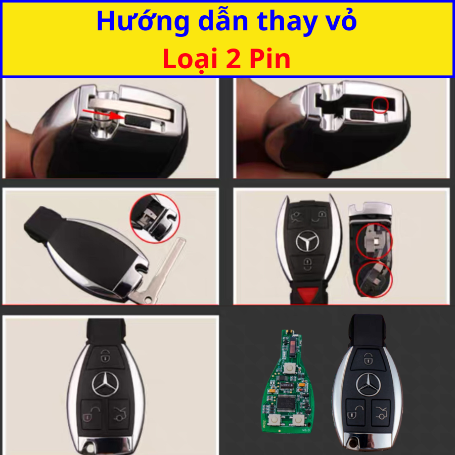 Vỏ Chìa Khoá xe Mercedes V100