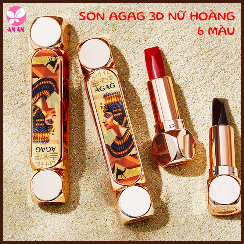 SON AGAG 6 MÀU - Son Nữ hoàng AGAG 6 màu - Son nữ hoàng Ai cập 6 màu