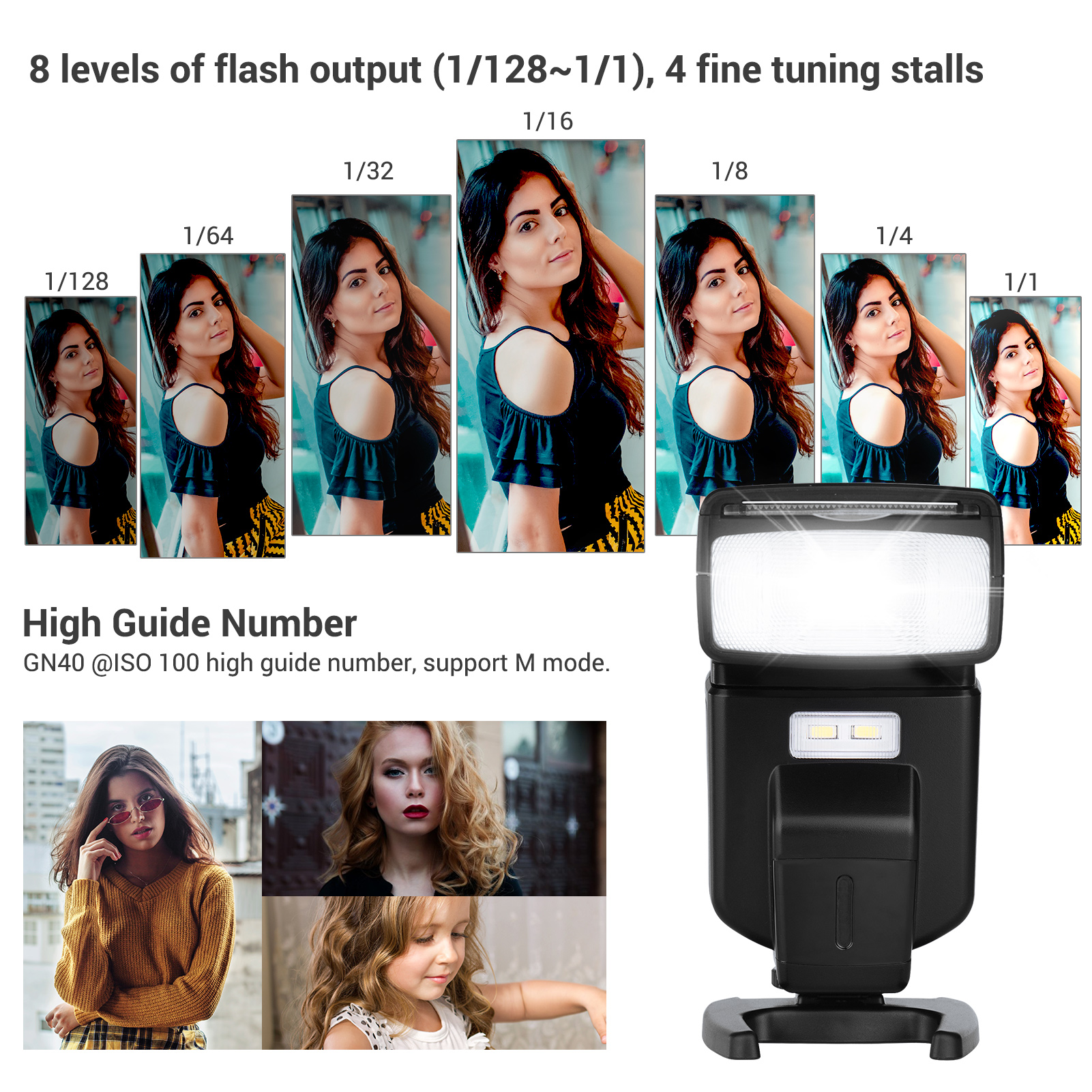 Woman universal flash Speedlite gn40 adjustable LED fill light flash camera replacement bracket for DSLR Canon Nikon Olympus Pentax