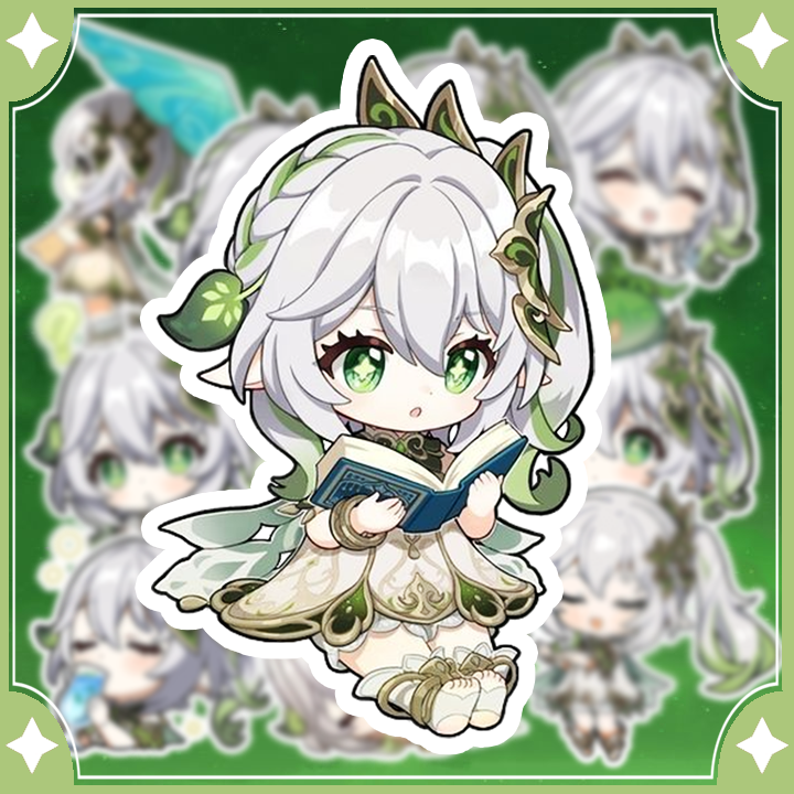 [Genshin Impact] Sticker Nahida - Hình dán chibi nahida ( set 12 hình )