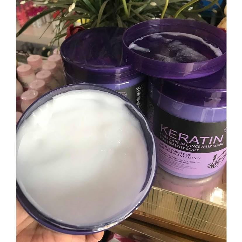 Kem hấp, ủ tóc Keratin 1000ml - Cho Tóc Khỏe, Hương Lavender