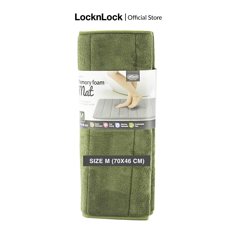 Thảm chùi chân Memory Foam Lock&Lock kiểu Stripe cỡ M 460x700x15mm - MAT511