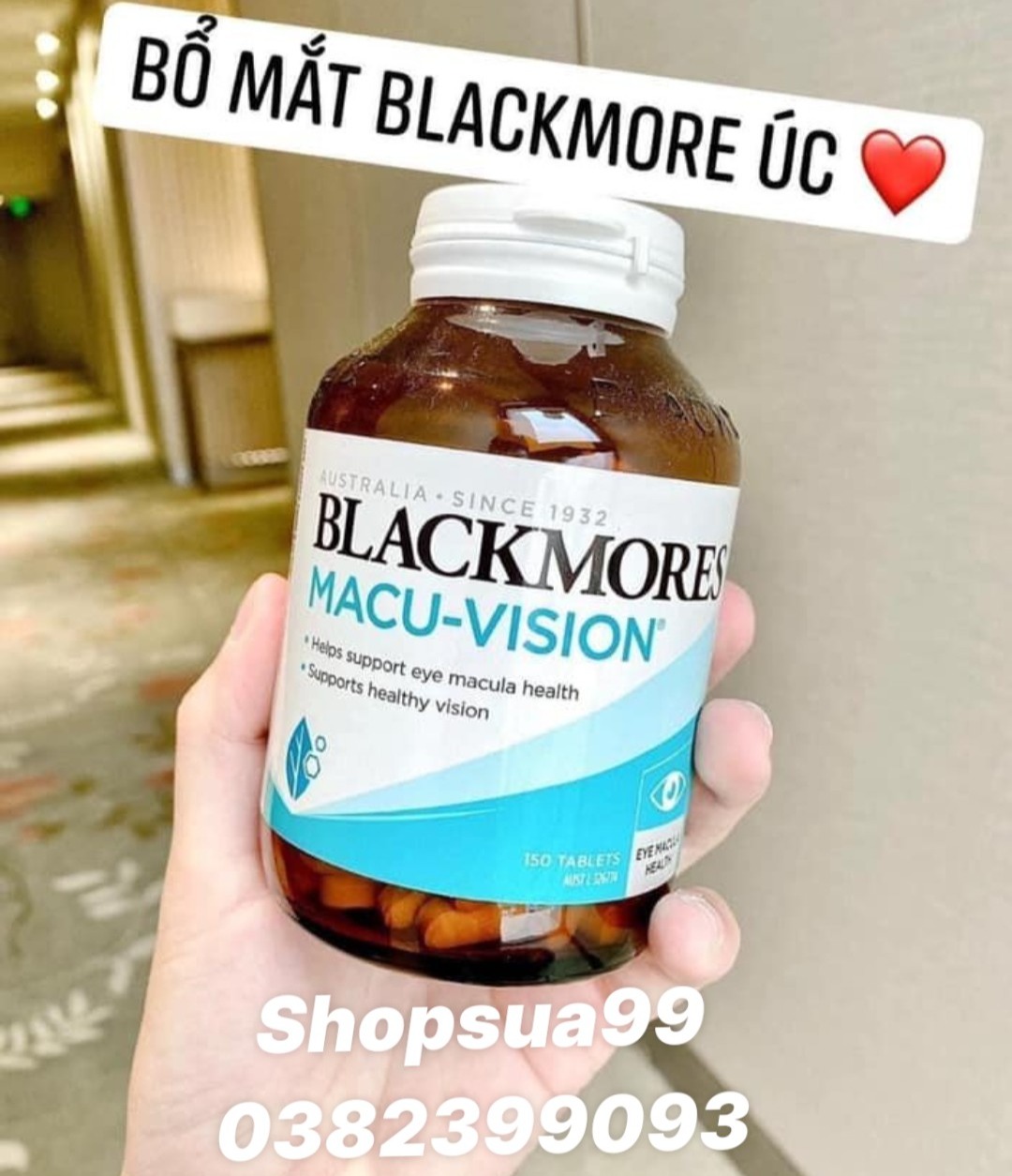 Macu vision Blackmores Bổ mắt 150 viên