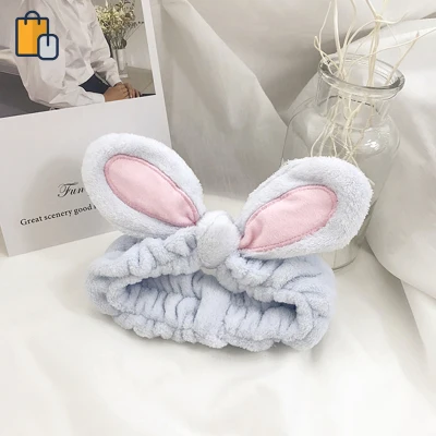 ZenababyShop Cute Selling Cute Three-dimensional Rabbit Ears Wash Face Makeup Headband QNF