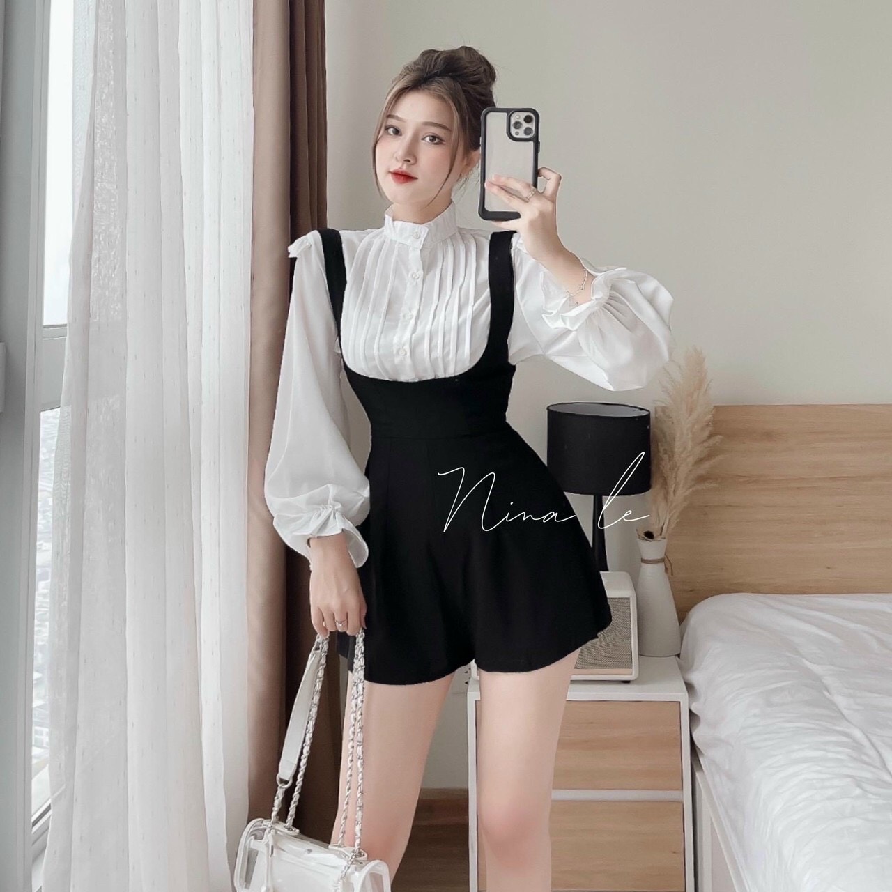 Sét Váy Jum Nhung Cứng Phối Áo Voan Tơ Lụa