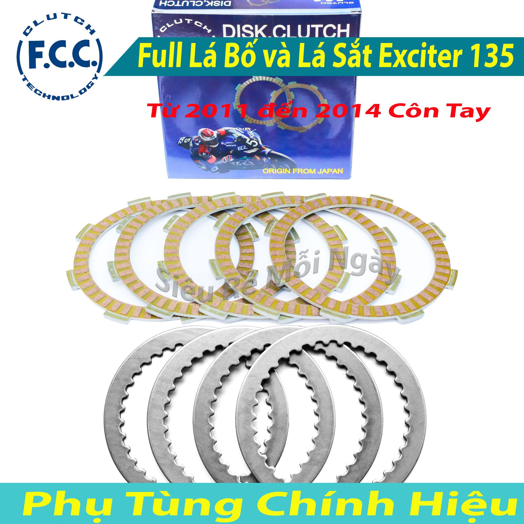 [HCM]Full bộ Lá bố nồi và Lá sắt zin FCC Yamaha Exciter 135cc - Côn Tay