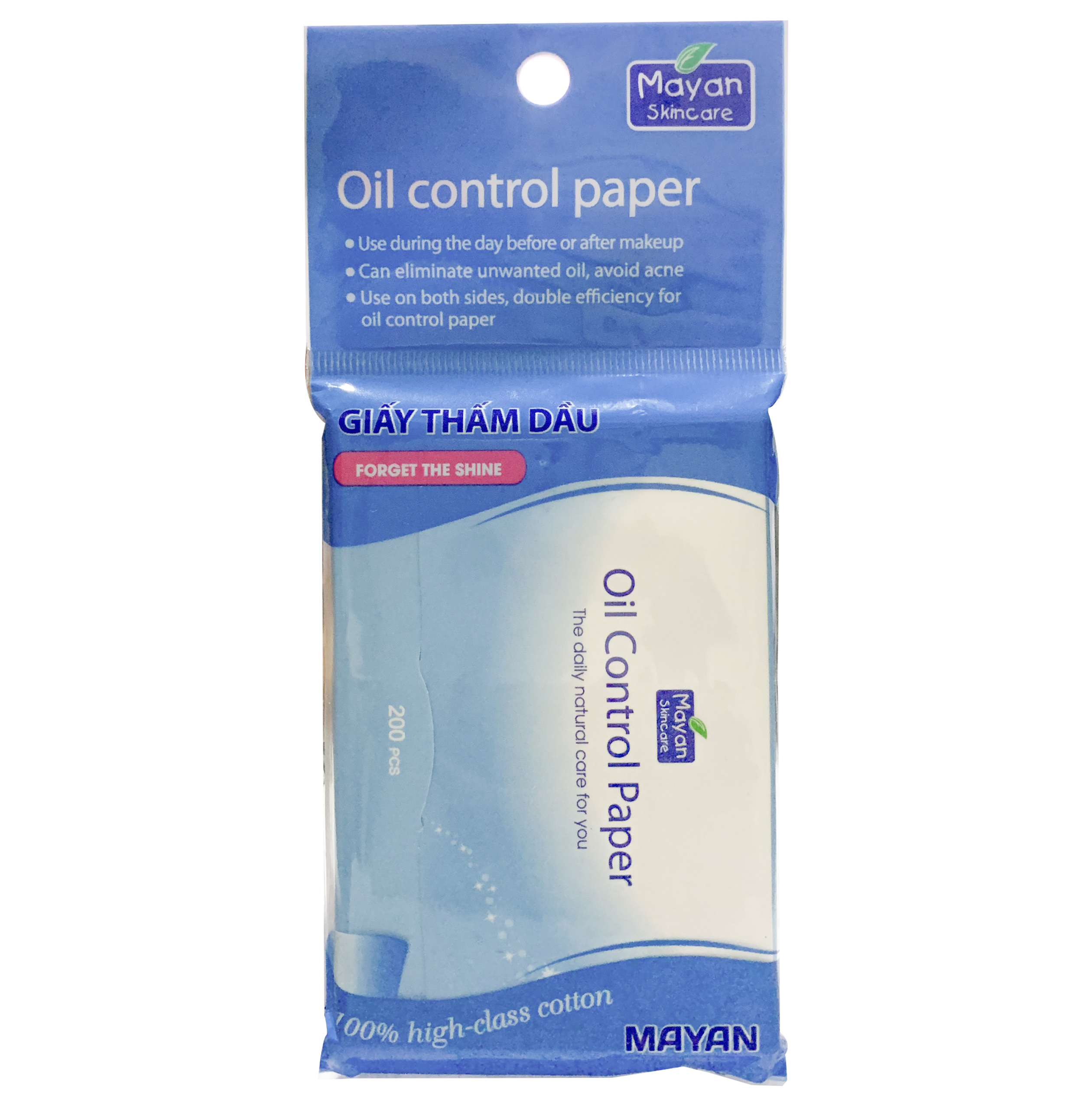 Giấy thấm dầu cotton cao cấp mayan gói 70 tờ, 100 tờ, 200 tờ