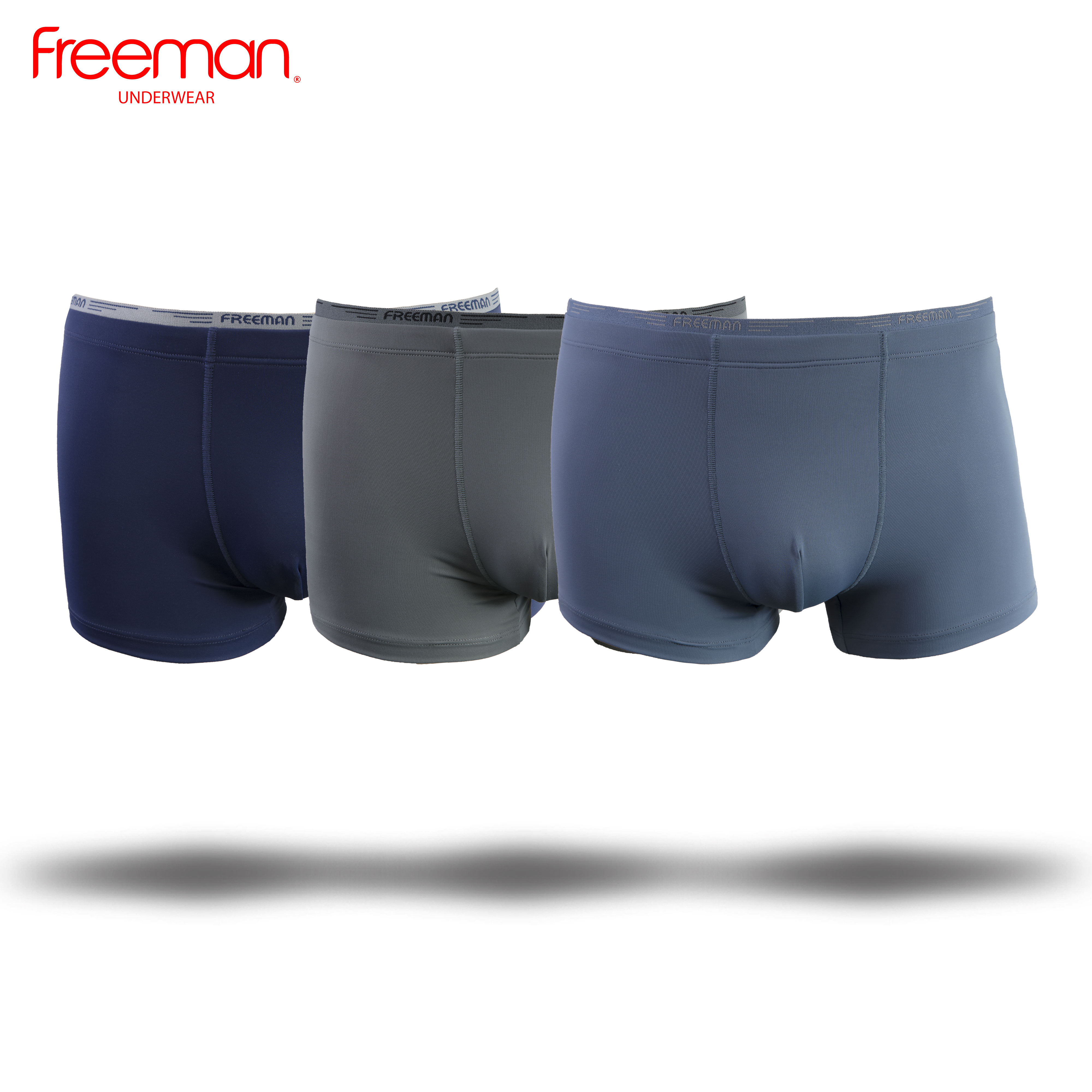 Quần lót boxer nam thun lạnh 2 da cao cấp Freeman [Combo 3] - 6525