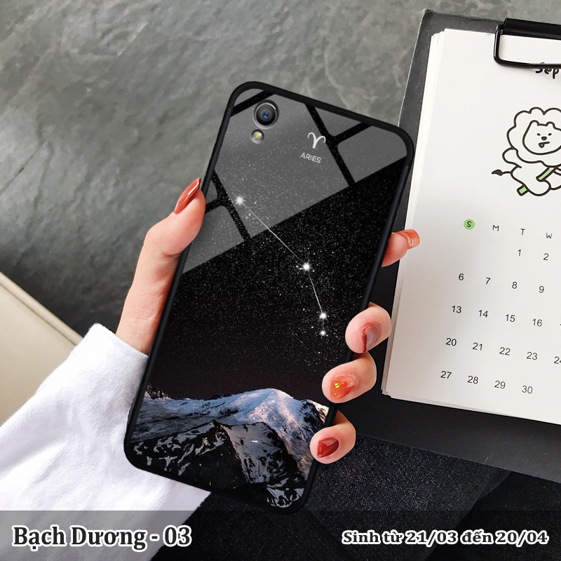 Ốp kính Oppo A37 in cung hoàng đạo