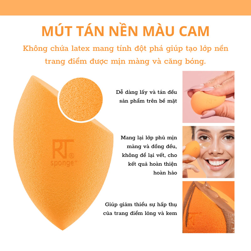 [HCM]Set 4 Mút Tán Kem Nền REAL TECHNIQUES BY SAM & NIC ( Set 4 Mút )