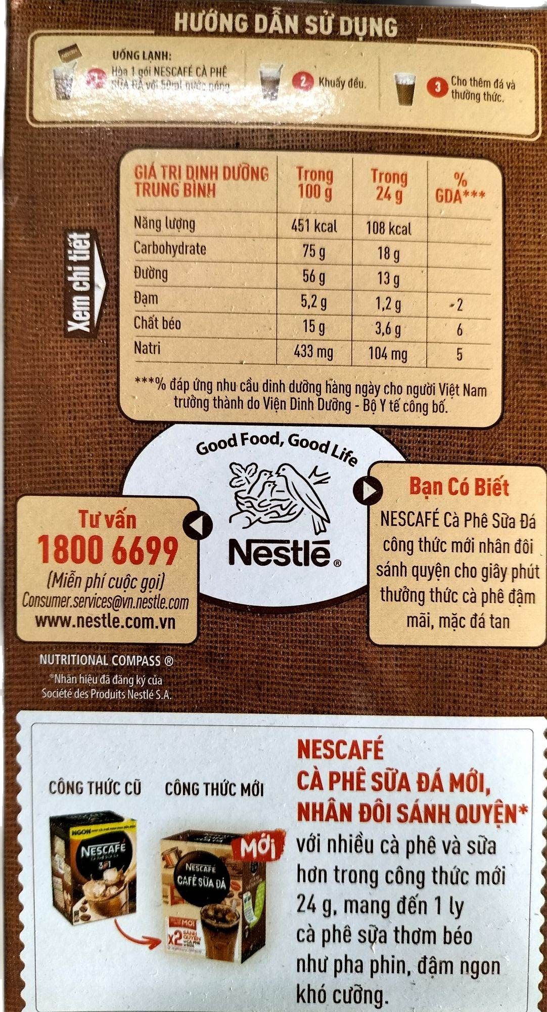 cafe Nescafe sữa đá