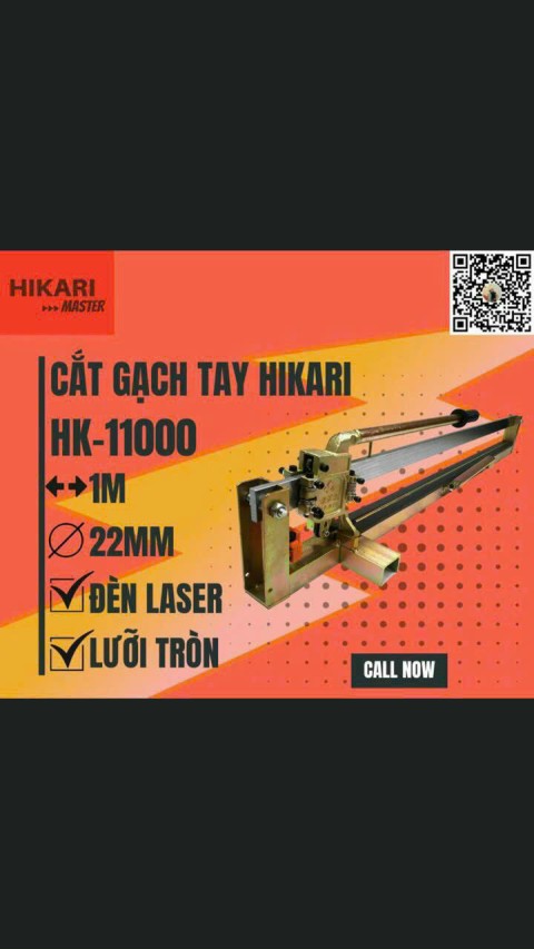 Máy cắt gạch Hikari HK-11000 (cắt 1mét) chuẩn hãng hikari thái lan, cần và giàn bị thép đúc,  nên cắt ngọt và chắc chắn