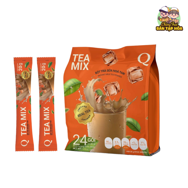 Trà sữa hòa tan trần quang tea mix 24 ống