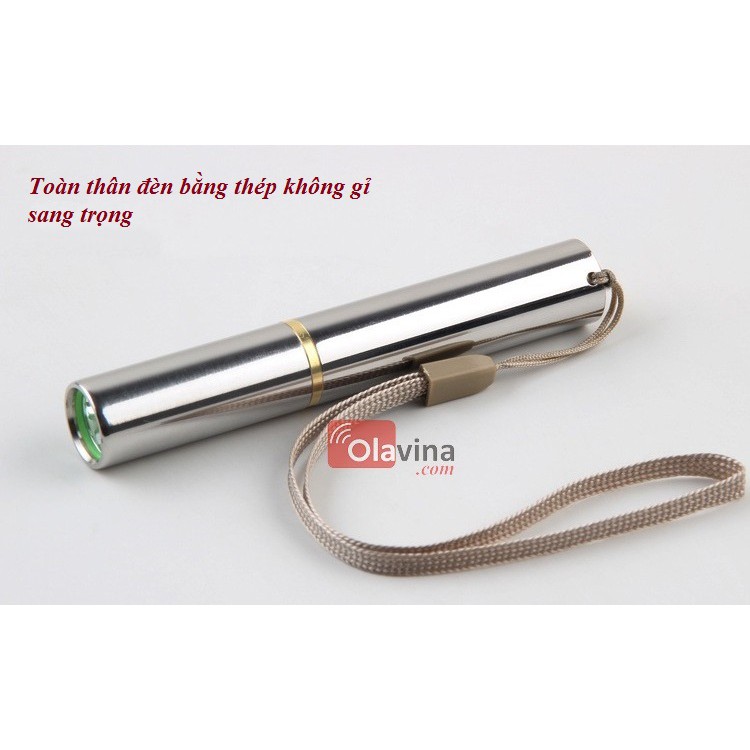 Đèn pin siêu sáng Inox mini Cree XPE