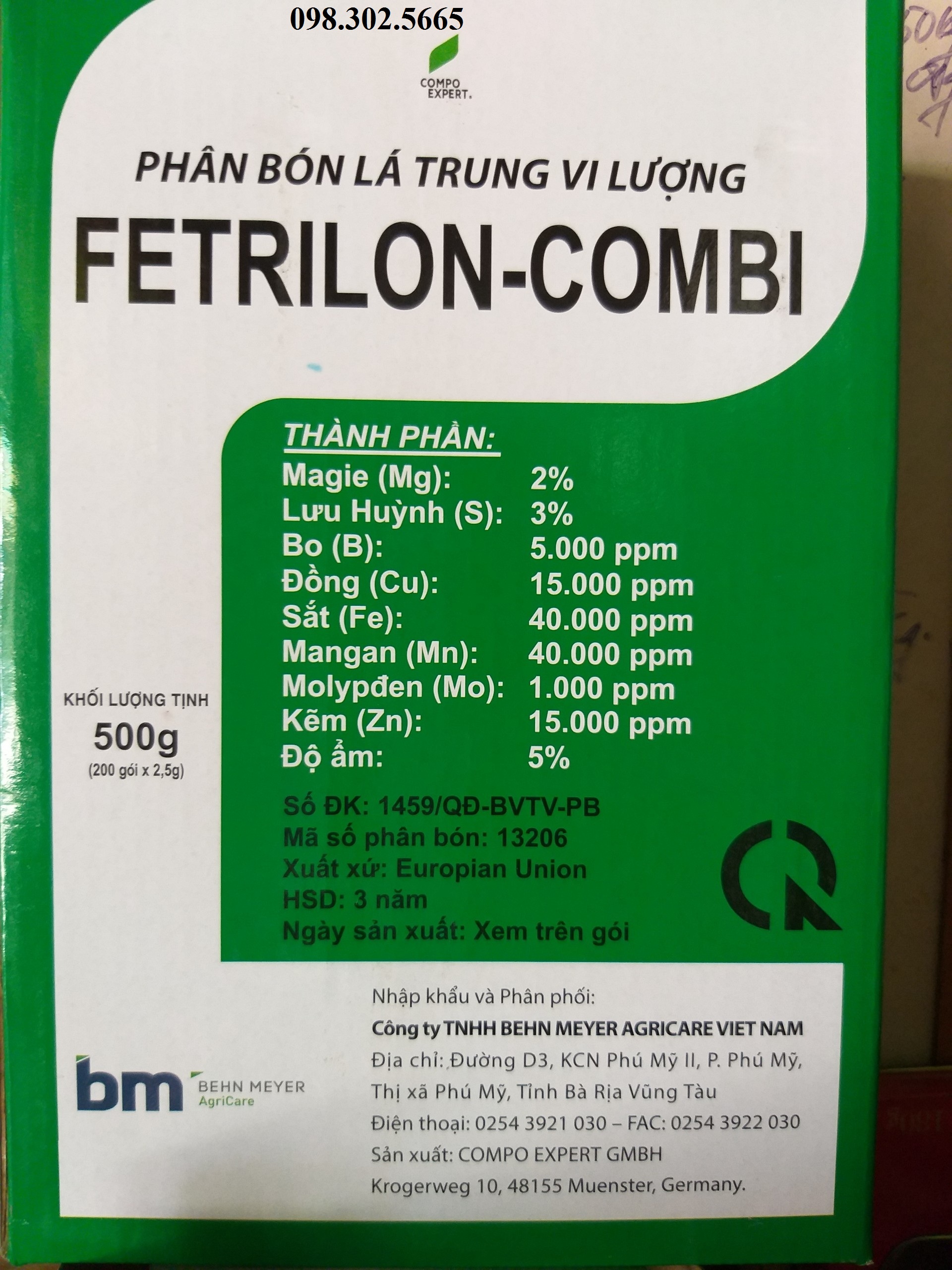 10 gói 25g phân bón lá vi lượng nhập khẩu cao cấp fetrilon combi