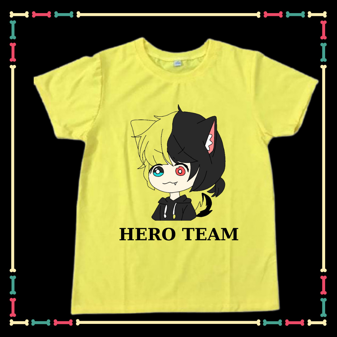 Áo Thun Hero Team cho bé gái dễ thương từ 10kg đến 90kg