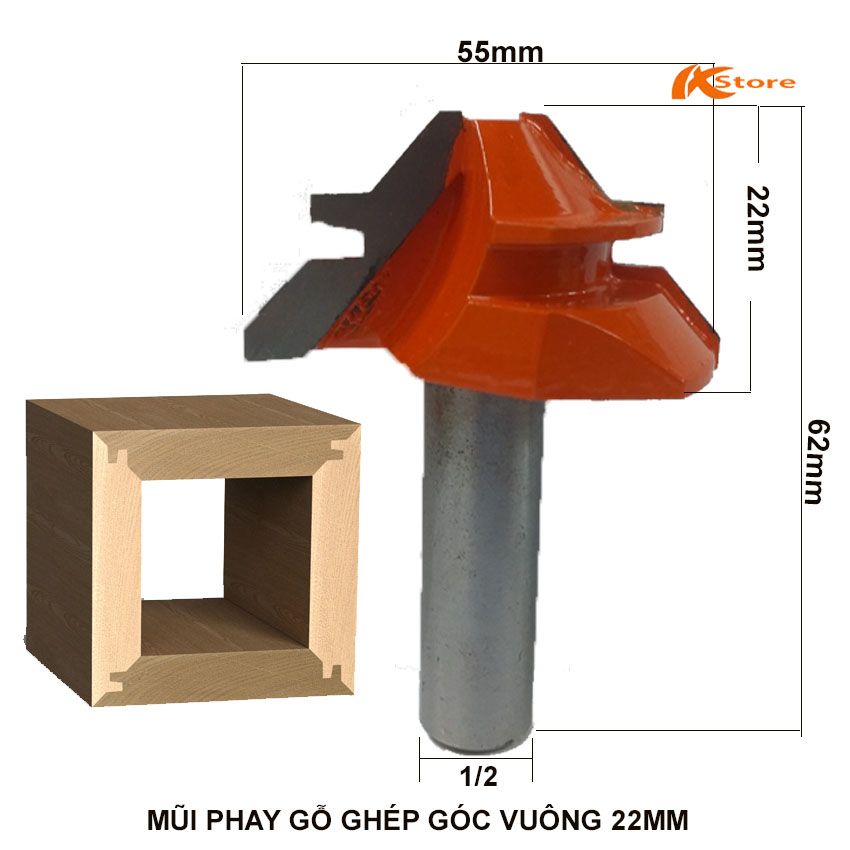 Mũi soi gỗ - mũi phay gỗ ghép ván góc vuông- ghép hộc ngăn kéo - ghép hộc tủ