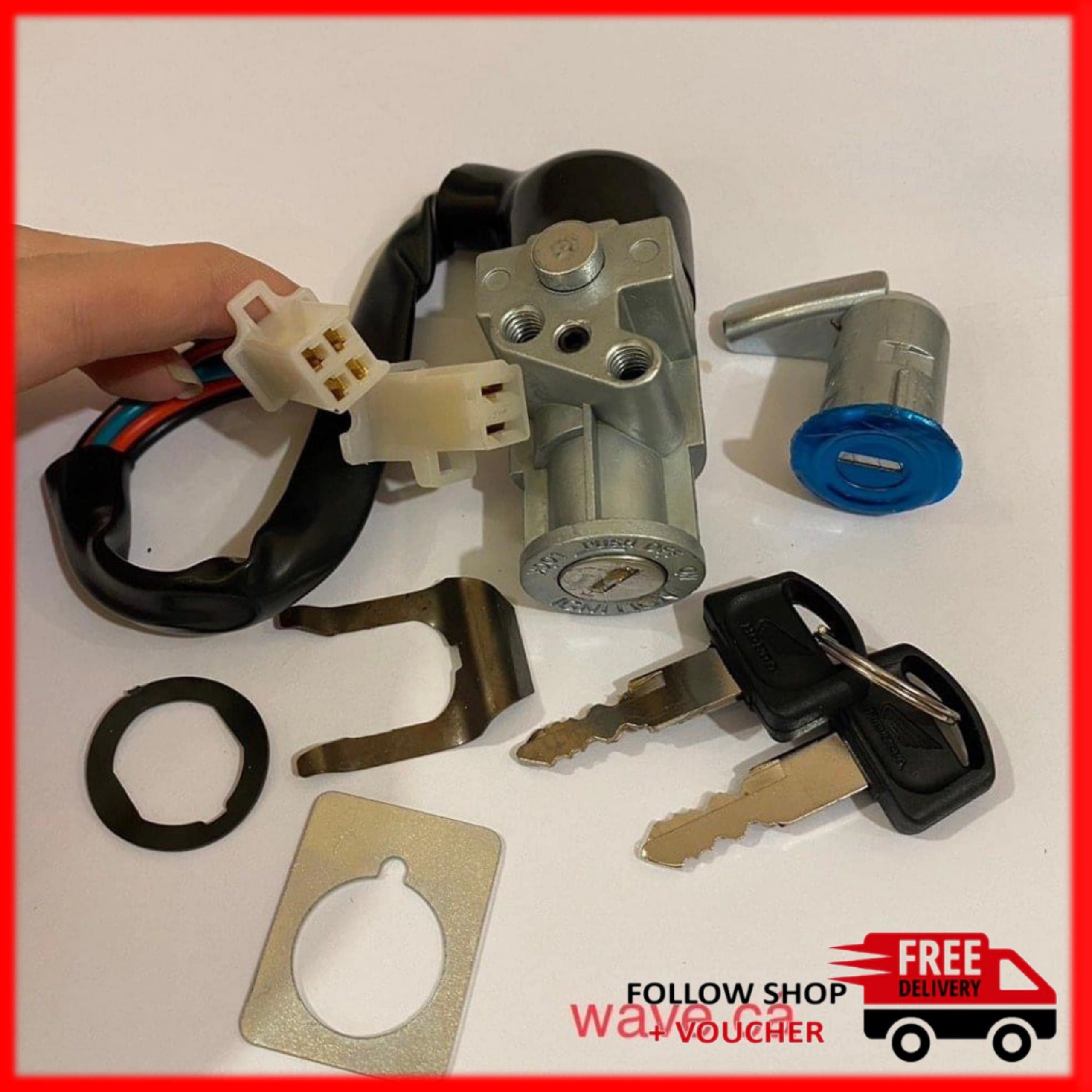 Original motorcycle dream, fish wave, small wave, ZX lock set