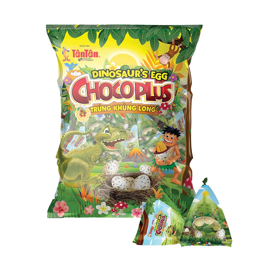 Đậu phộng Chocoplus trứng khủng long Tân Tân (gói 192g)