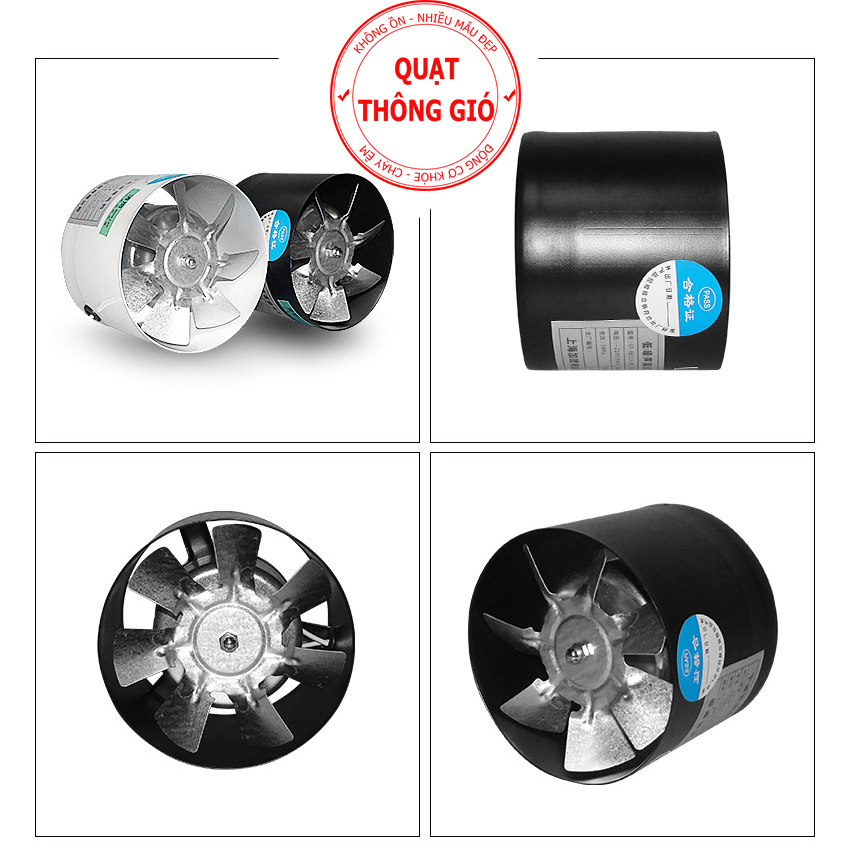 Quạt thông gió hút mùi thép tròn Savi SVR-200, đường kính ống 200mm