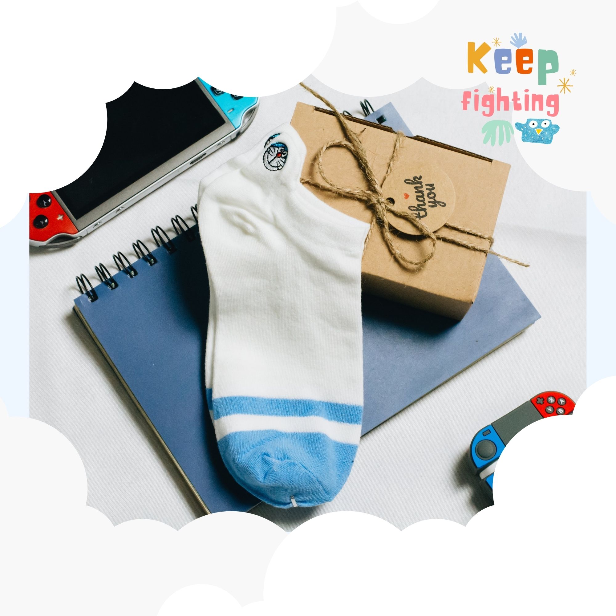 TẤT VỚ CỔ NGẮN DORAEMON UNISEX