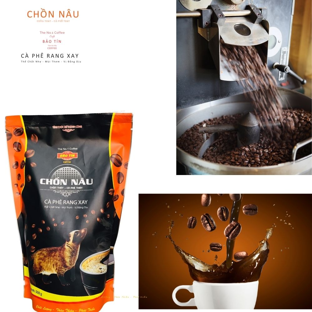 Bảo Tín - Chồn GU Mới - cà phê pha phin, vị đậm thơm ngon(mua 6Kg tặng 500g)