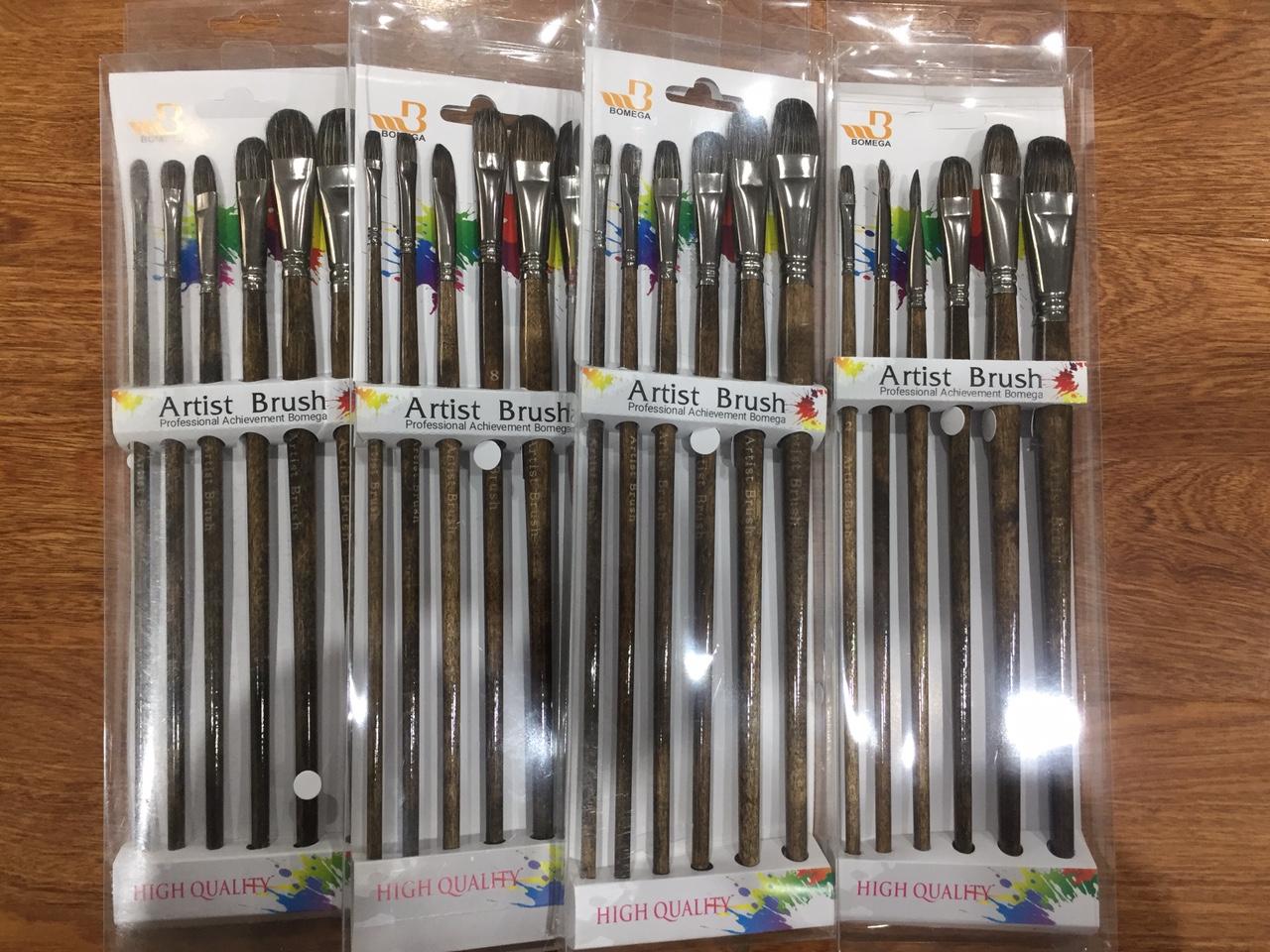 Bộ cọ vẽ cán gỗ