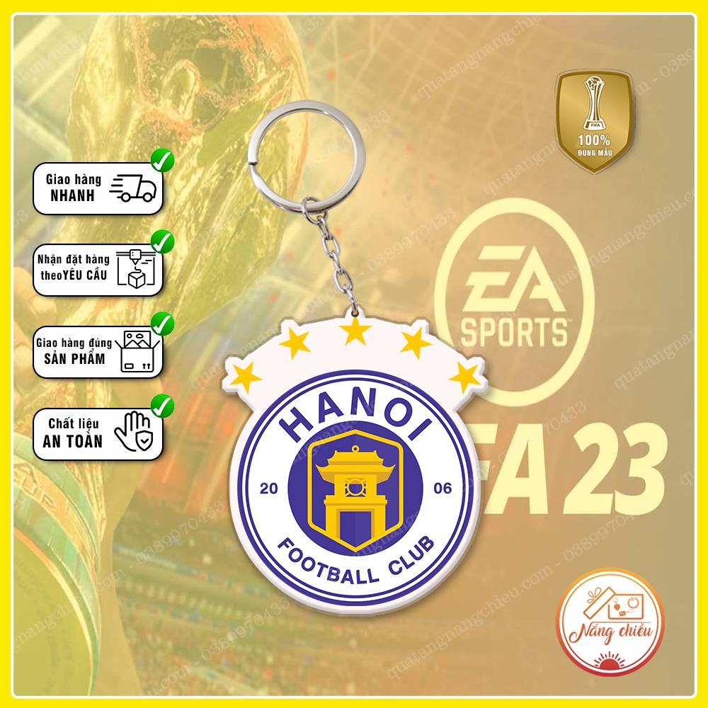 Móc khóa mica in logo clb bóng đá | manchester, bayern, chelsea, juventus, arsenal, barcelona, ac milan