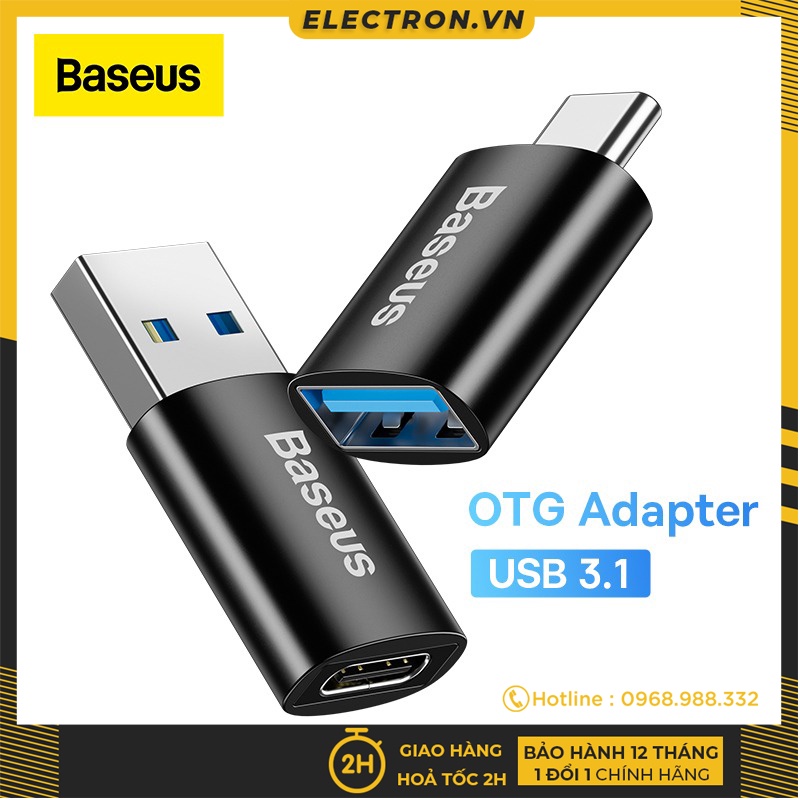 Đầu chuyển OTG Type C to USB 3.1 tốc độ cao Baseus Ingenuity Series Mini