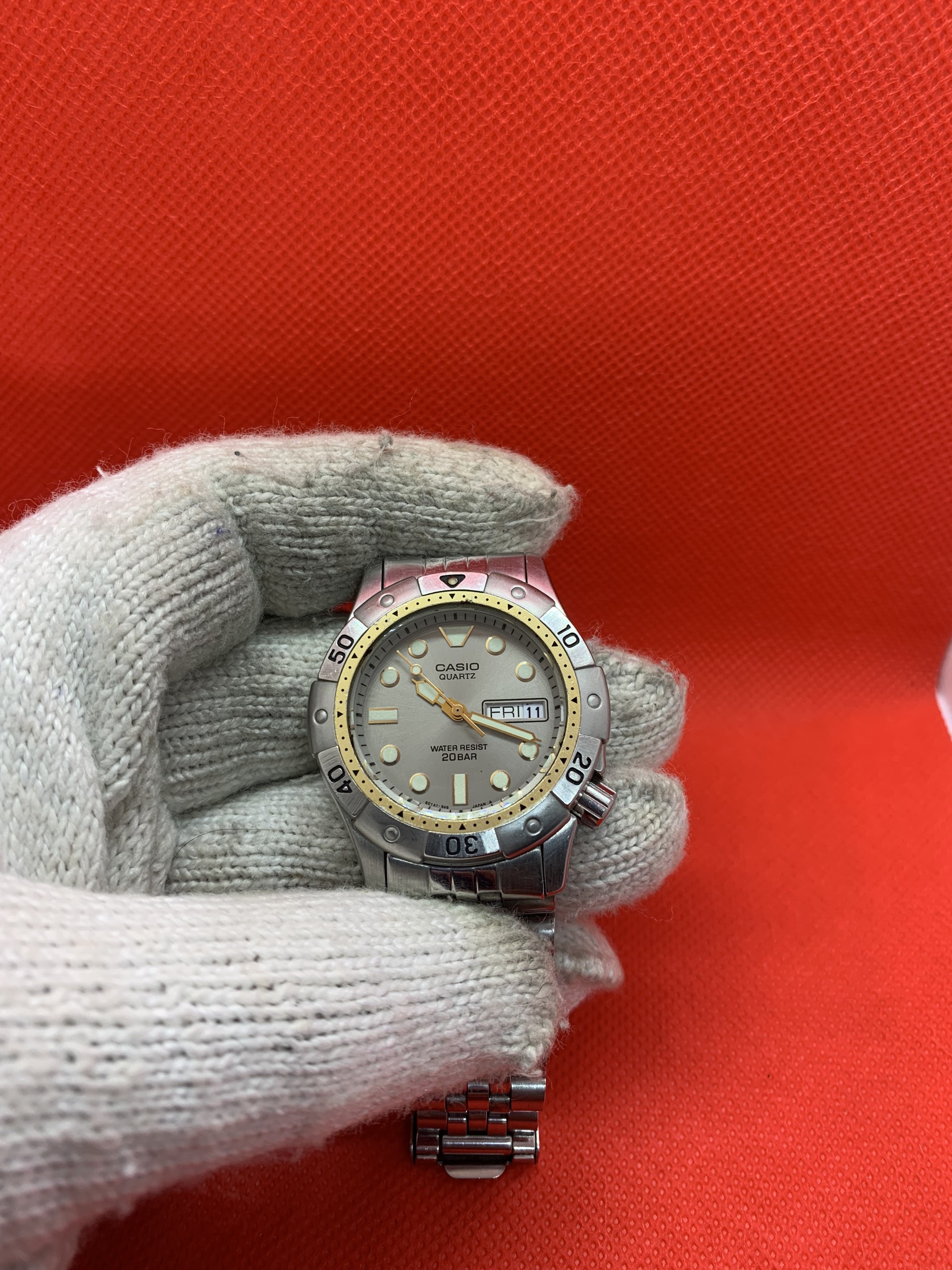 Đồng hồ Casio dạ quang 20 bar size 36