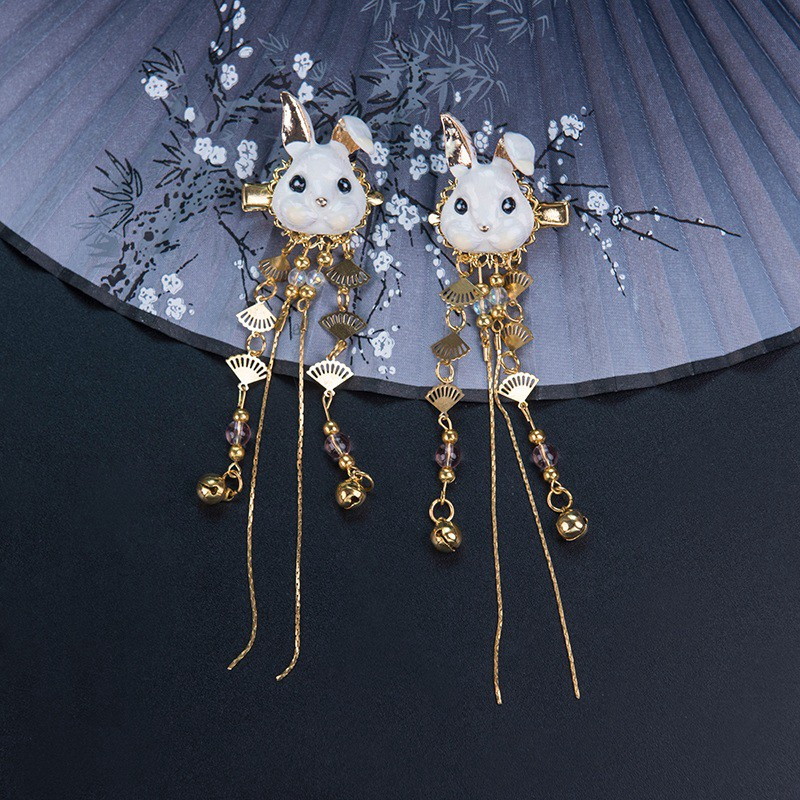 (1 chiếc) Kẹp cài tóc cổ trang Sở Nguyệt Cung Hồ Ly và Tiểu Thỏ