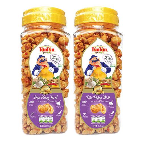 Combo 2 hũ Đậu phộng Tỏi ớt Tân Tân (260g/hũ)