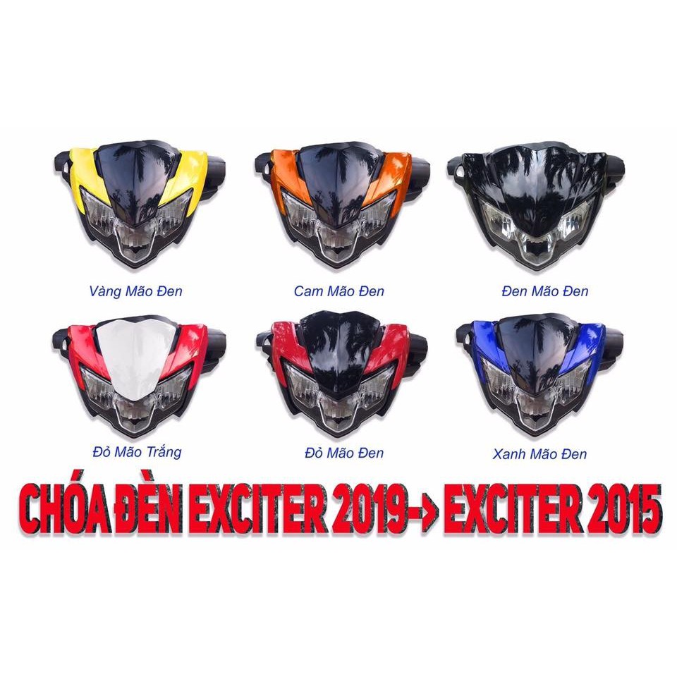 FULL Đầu chóa đèn Exciter 150 2019 V2 gắn Ex v1 “ lun choá led”