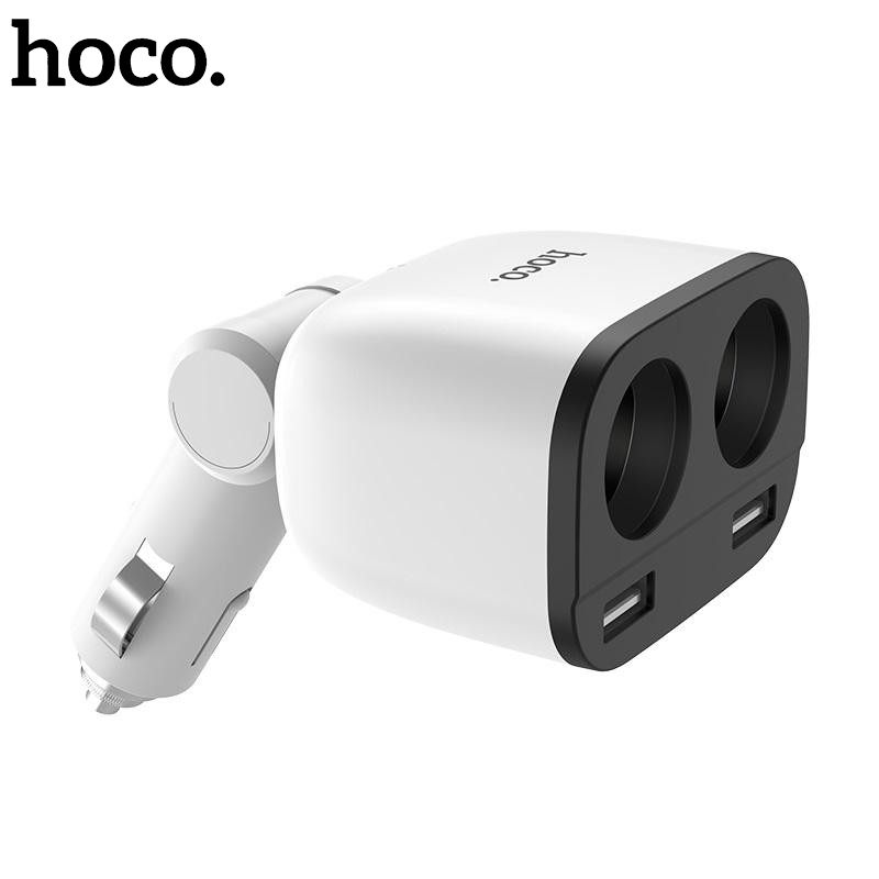 Sạc Ô Tô Hoco Z28 - 2 Cổng USB - Màn Hình Đèn Led Thông Minh - Nhà phân phối chính thức