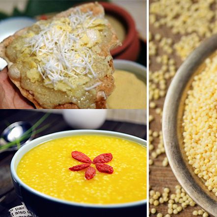 Hạt kê vàng đã tách vỏ hũ 500g .