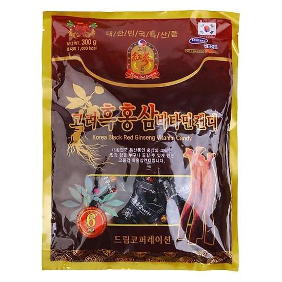[HCM]Kẹo Hắc Sâm Hàn Quốc gói 300g
