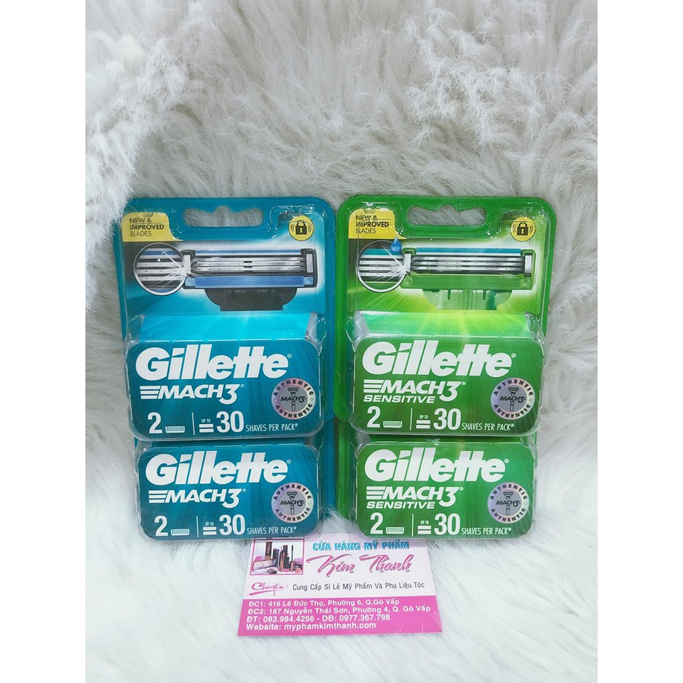 Hộp 2 lưỡi dao cạo râu Gillette Mach3