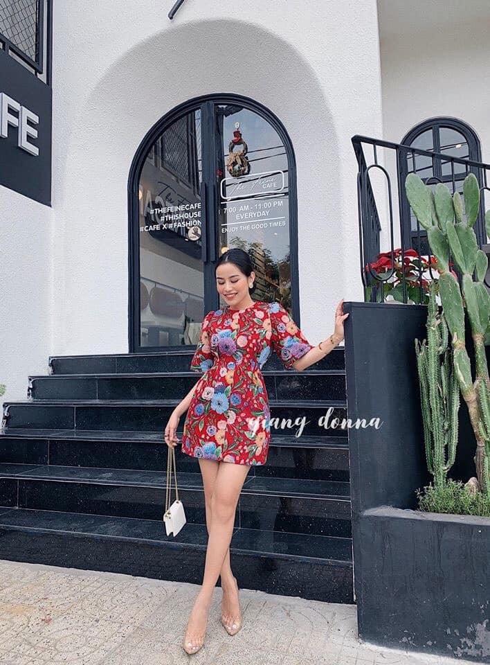 Đầm Hoa Tết Form Đứng Siêu Chất