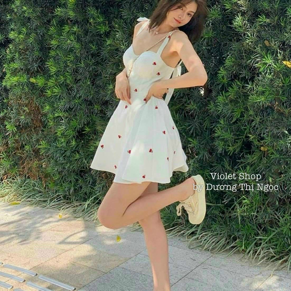 Đầm Lụa 2 Dayy Cherry Nữ Phối Khoác Gân Cực Xịn