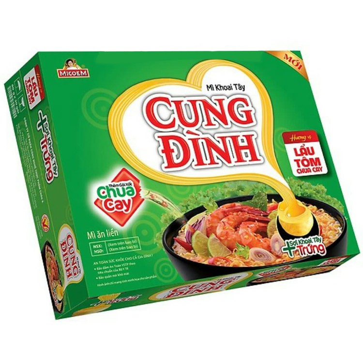 Thùng mì tôm cung đình Bò Hầm 30 gói x 80g
