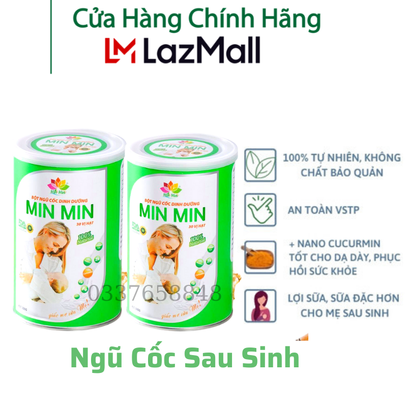 2Hộp Ngũ Cốc Lợi Sữa Min Min Bổ Sung Nacumin