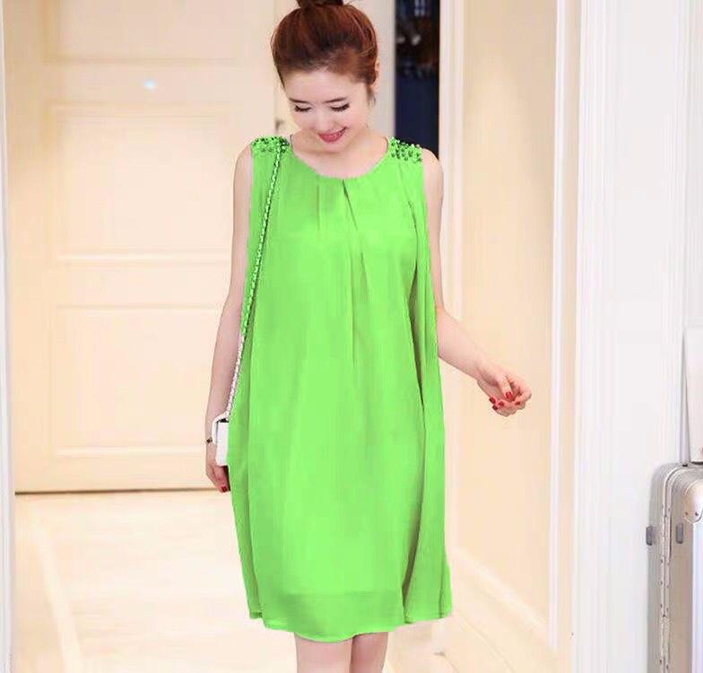 Đầm bầu sát nách cườm vai