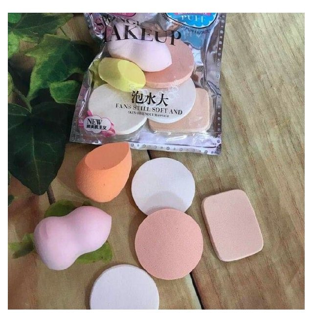 Set 6 Bộ Mút Tán Kem Nền Makeup