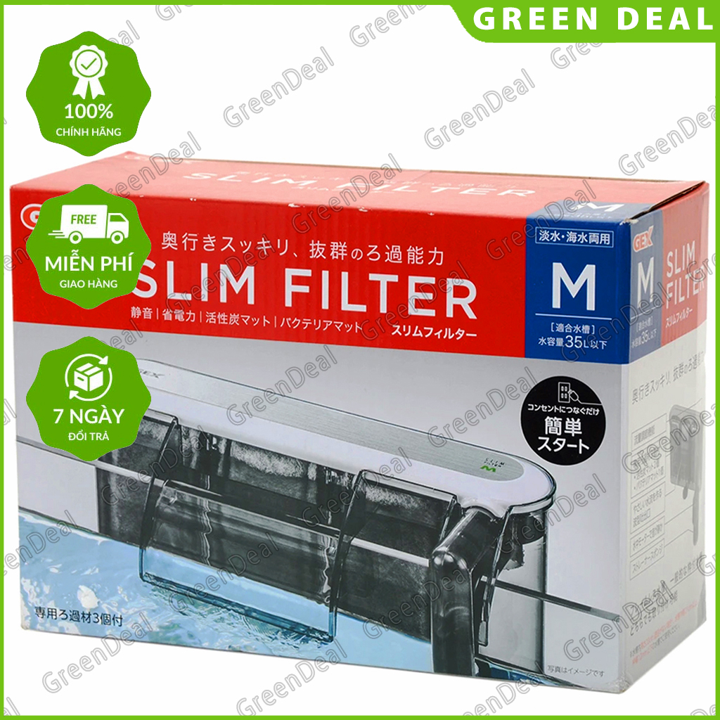 [BH 06 tháng] GEX - Slim Filter M | Máy lọc thác dạng mỏng, yên tĩnh, bền bỉ cho hồ cá thủy sinh