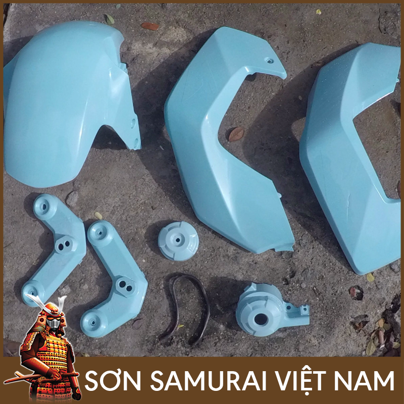 Chai sơn samurai màu xanh 164