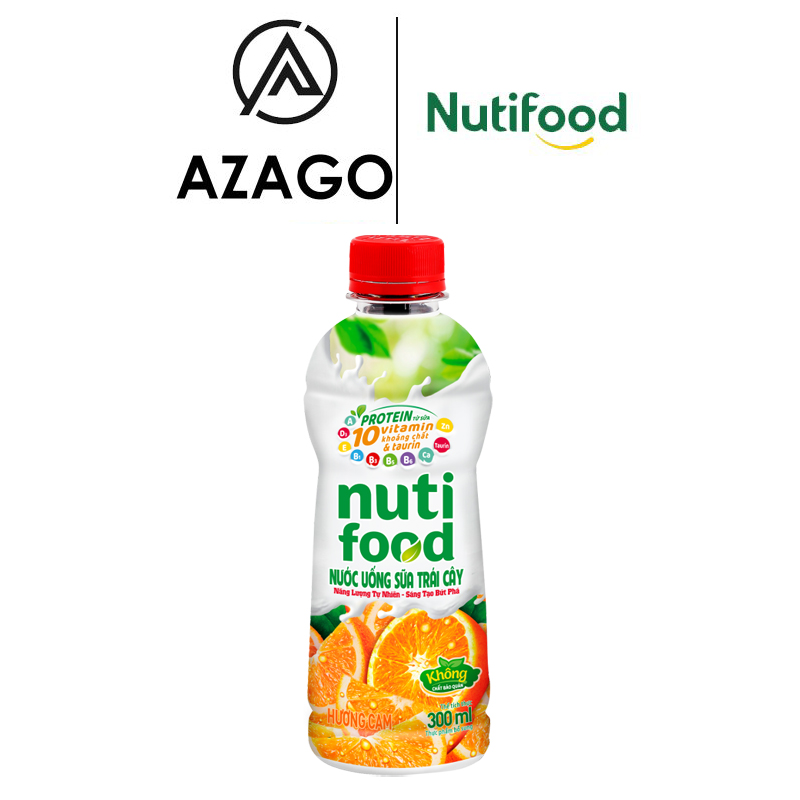 Nước uống Sữa trái cây Nuti hương Cam chai 300ml NTC01AZ
