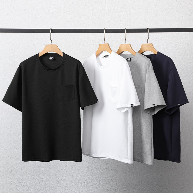 Áo thun Unisex Basic Tee phông trơn nam nữ tay lỡ oversize Vải Waffle