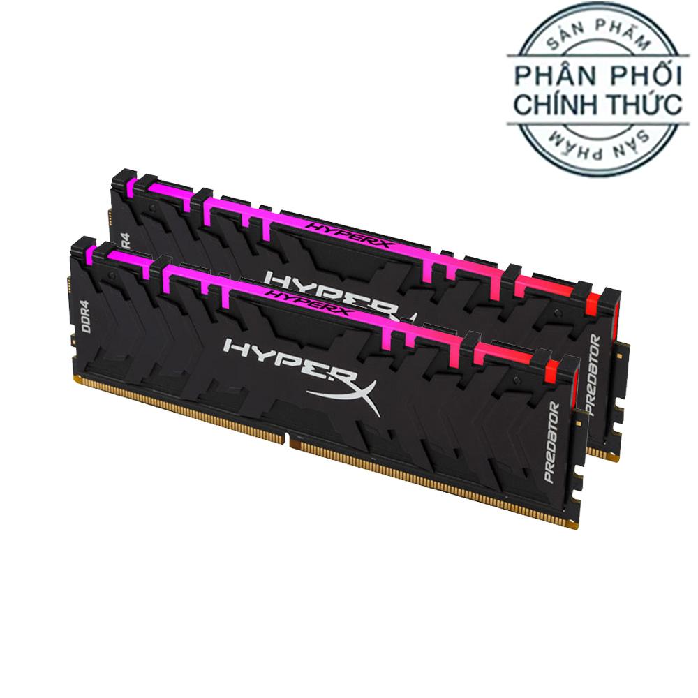 Ram PC Kingston HyperX Predator DDR4 RGB 32GB Bus 3200 Black CL16 XMP (16GB x 2) HX432C16PB3AK2/32 - Hãng Phân Phối Chính Thức